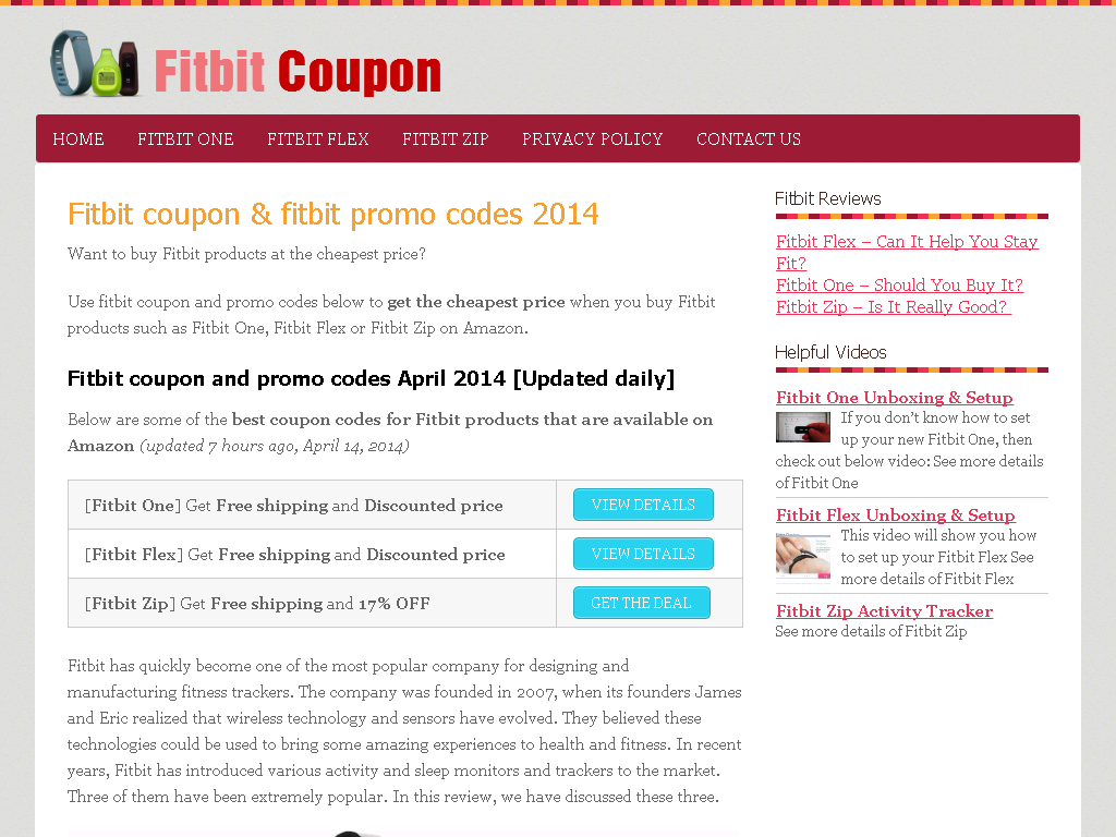 Fitbit Coupon and Promo Codes - Web 