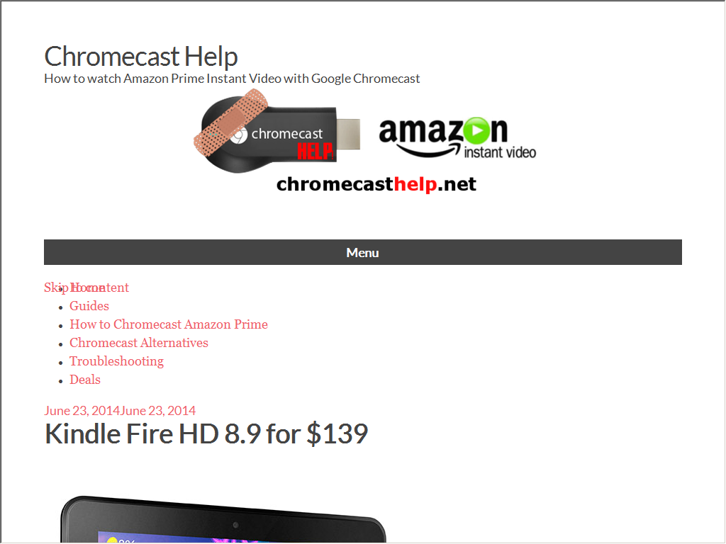 Amazon prime chromecast